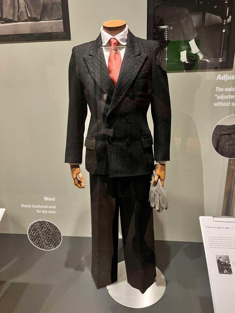 Woman's bespoke pantsuit from the 1920s